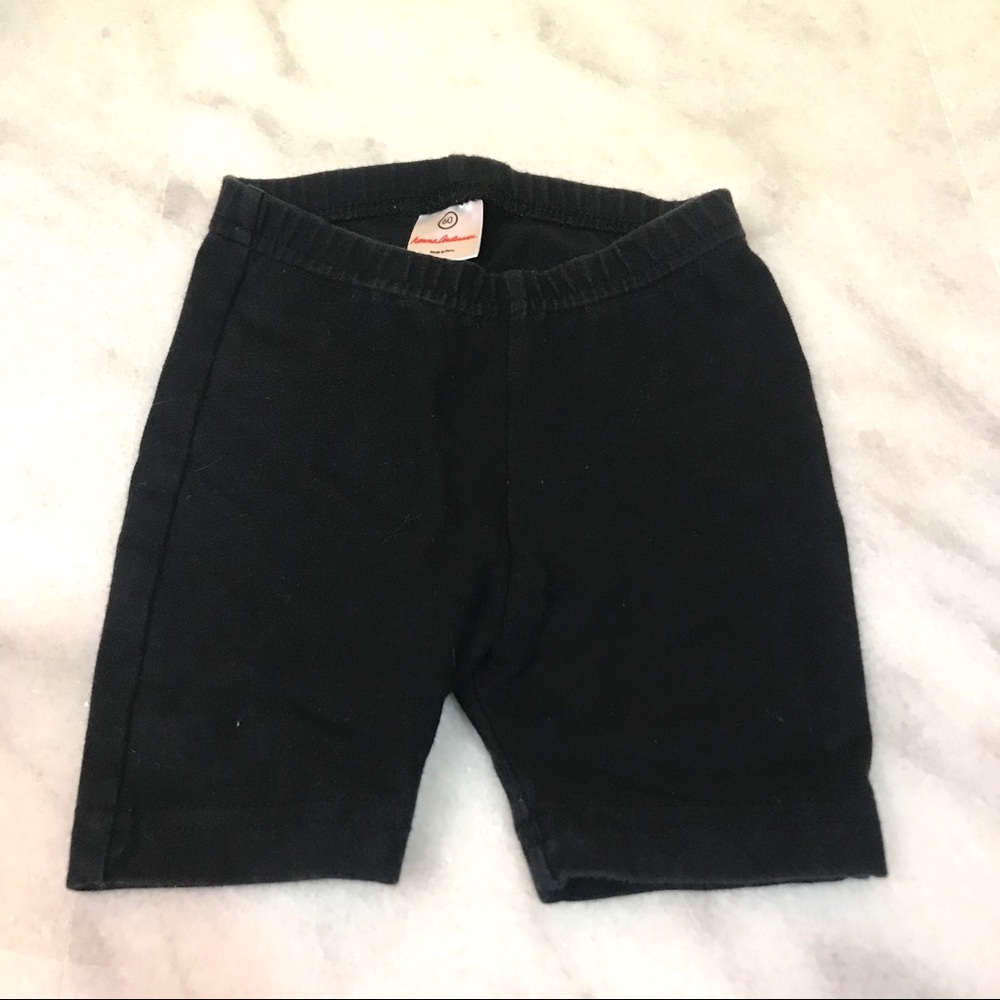 hanna andersson • black cotton bike shorts 60